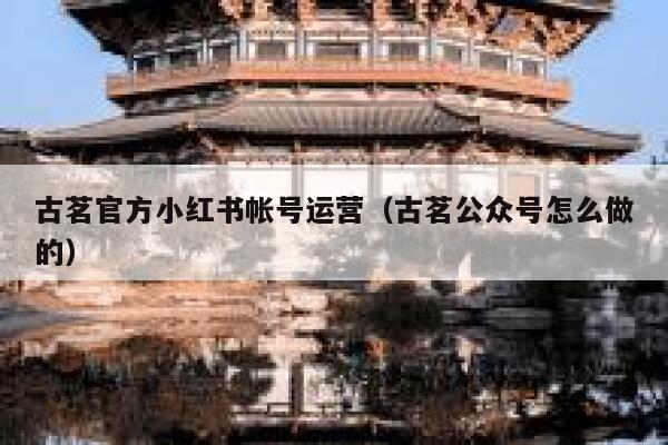 古茗官方小红书帐号运营（古茗公众号怎么做的）