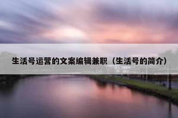 生活号运营的文案编辑兼职（生活号的简介）