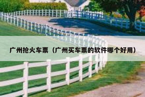 广州抢火车票（广州买车票的软件哪个好用）