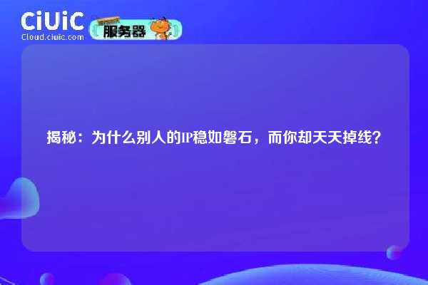 揭秘：为什么别人的IP稳如磐石，而你却天天掉线？