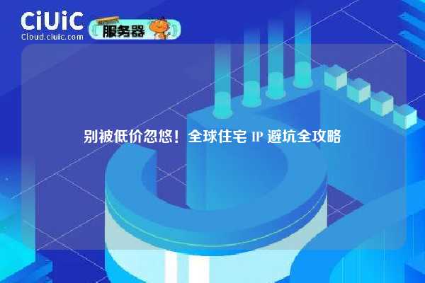 别被低价忽悠！全球住宅 IP 避坑全攻略