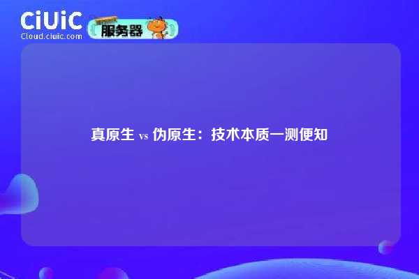 真原生 vs 伪原生：技术本质一测便知