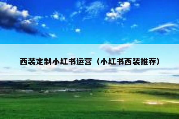西装定制小红书运营（小红书西装推荐）