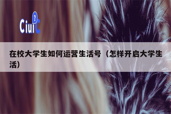 在校大学生如何运营生活号（怎样开启大学生活）