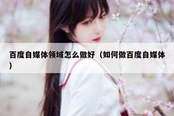 百度自媒体领域怎么做好（如何做百度自媒体）