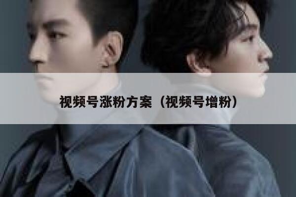 视频号涨粉方案（视频号增粉）