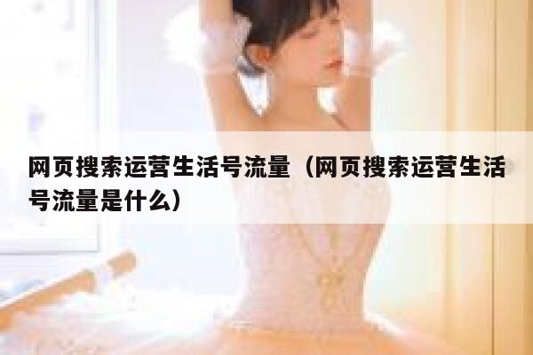 网页搜索运营生活号流量（网页搜索运营生活号流量是什么）