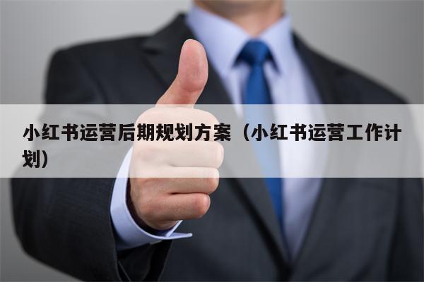 小红书运营后期规划方案（小红书运营工作计划）