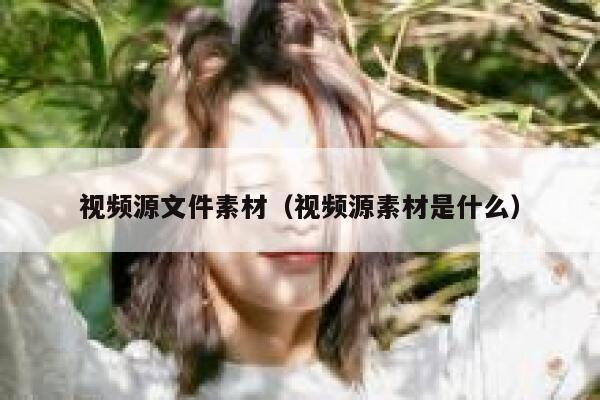 视频源文件素材（视频源素材是什么）