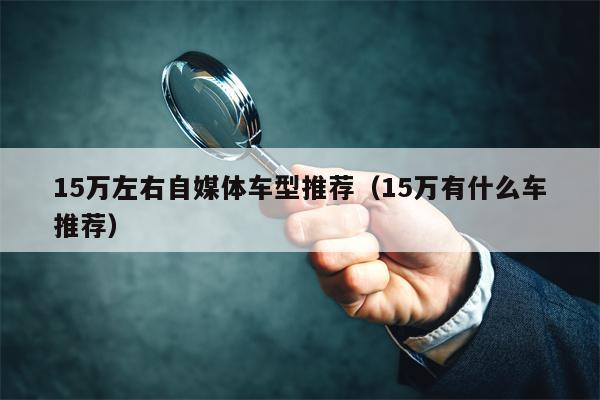 15万左右自媒体车型推荐（15万有什么车推荐）