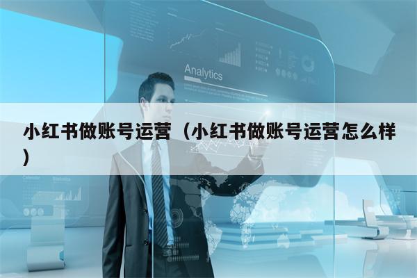 小红书做账号运营（小红书做账号运营怎么样）