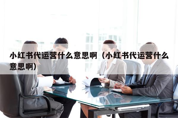 小红书代运营什么意思啊（小红书代运营什么意思啊）