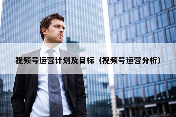 视频号运营计划及目标（视频号运营分析）