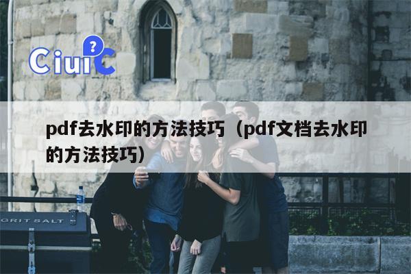 pdf去水印的方法技巧（pdf文档去水印的方法技巧）