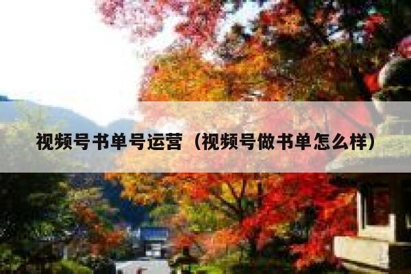 视频号书单号运营（视频号做书单怎么样）