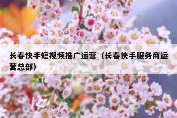 长春快手短视频推广运营（长春快手服务商运营总部）