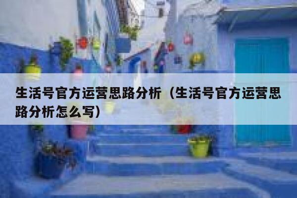 生活号官方运营思路分析（生活号官方运营思路分析怎么写）