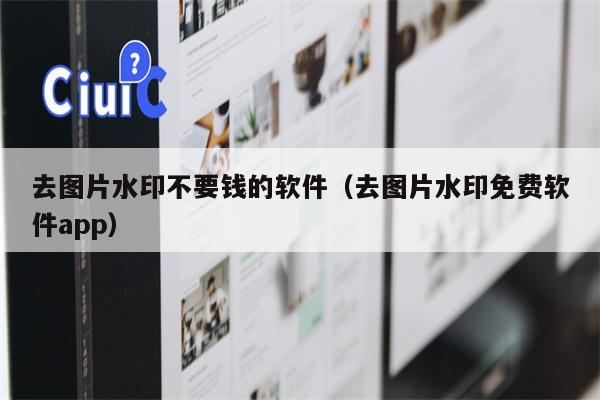 去图片水印不要钱的软件（去图片水印免费软件app）