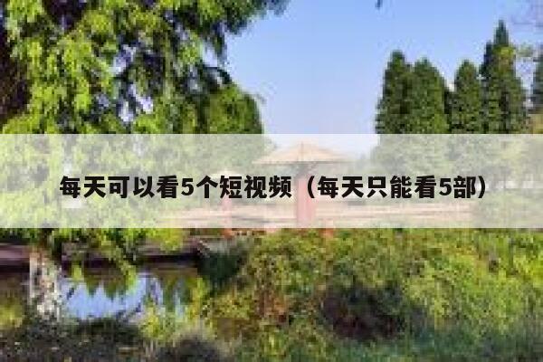 每天可以看5个短视频（每天只能看5部）