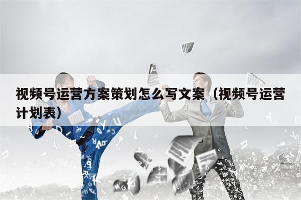 视频号运营方案策划怎么写文案（视频号运营计划表）
