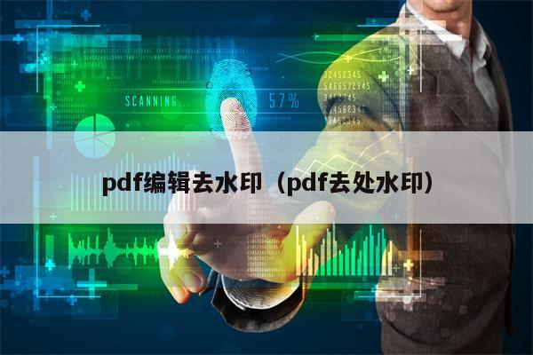 pdf编辑去水印（pdf去处水印）