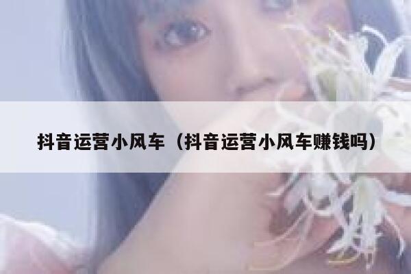 抖音运营小风车（抖音运营小风车赚钱吗）