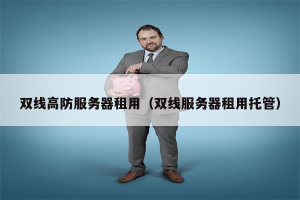 双线高防服务器租用（双线服务器租用托管）