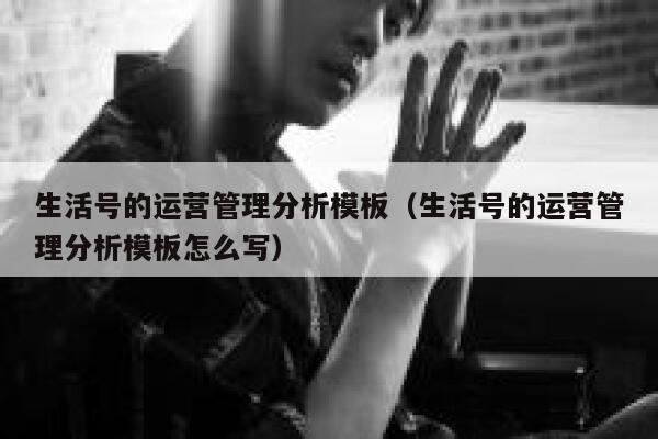 生活号的运营管理分析模板（生活号的运营管理分析模板怎么写）