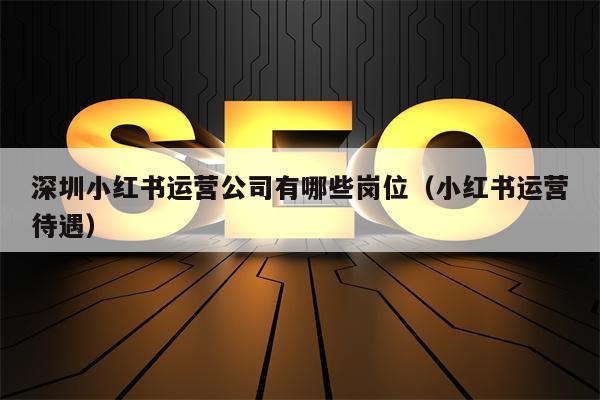 深圳小红书运营公司有哪些岗位（小红书运营待遇）
