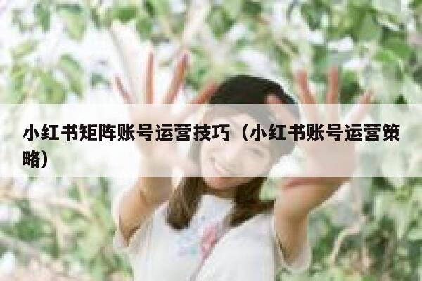 小红书矩阵账号运营技巧（小红书账号运营策略）