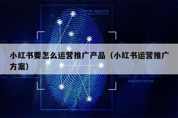 小红书要怎么运营推广产品（小红书运营推广方案）