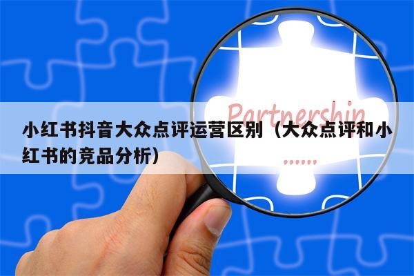 小红书抖音大众点评运营区别（大众点评和小红书的竞品分析）