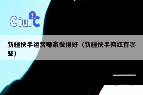 新疆快手运营哪家做得好（新疆快手网红有哪些）