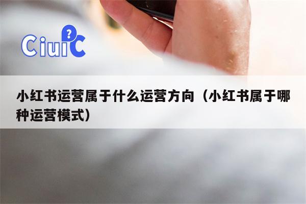 小红书运营属于什么运营方向（小红书属于哪种运营模式）