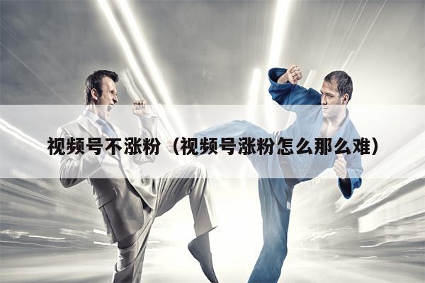 视频号不涨粉（视频号涨粉怎么那么难）