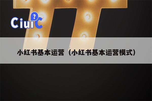 小红书基本运营（小红书基本运营模式）