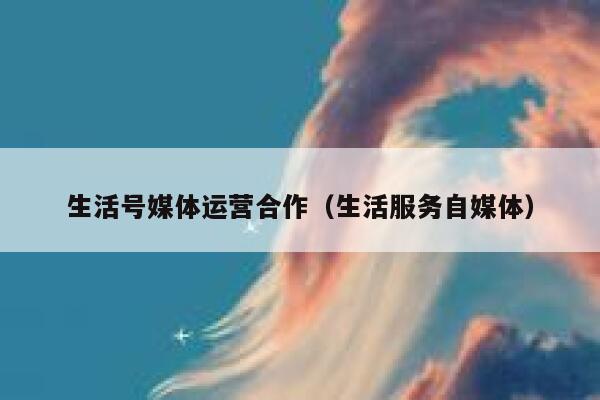 生活号媒体运营合作(生活服务自媒体)
