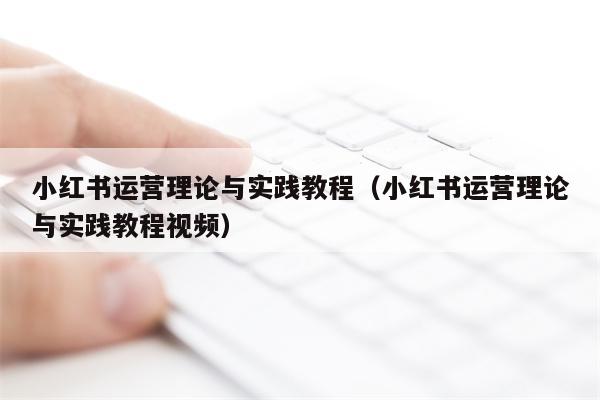 小红书运营理论与实践教程（小红书运营理论与实践教程视频）