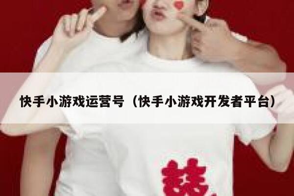快手小游戏运营号（快手小游戏开发者平台）