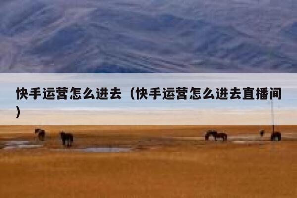 快手运营怎么进去（快手运营怎么进去直播间）