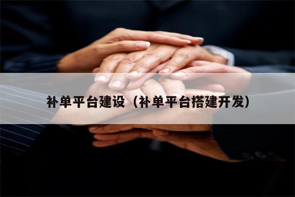 补单平台建设（补单平台搭建开发）