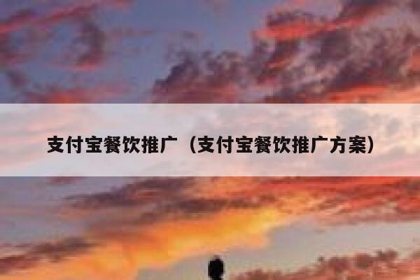 支付宝餐饮推广（支付宝餐饮推广方案）