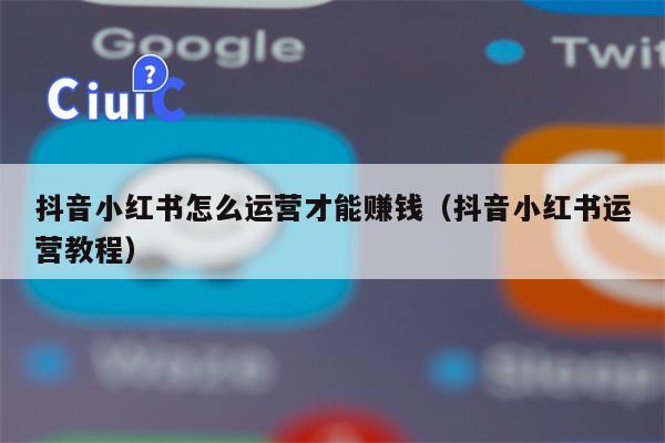 抖音小红书怎么运营才能赚钱（抖音小红书运营教程）