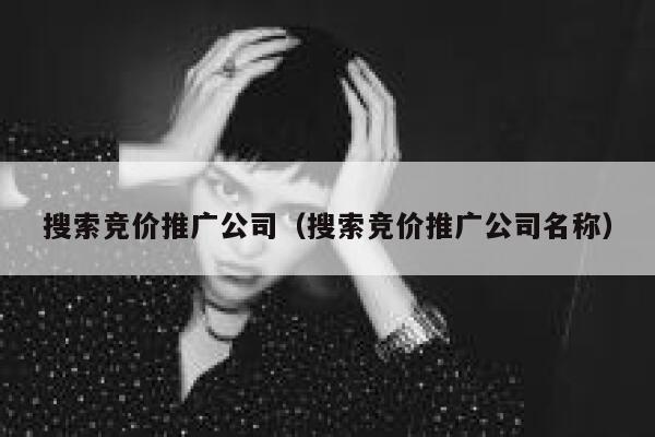 搜索竞价推广公司（搜索竞价推广公司名称）