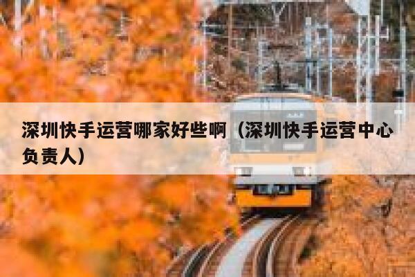 深圳快手运营哪家好些啊（深圳快手运营中心负责人）