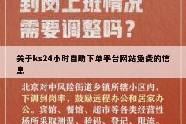 关于ks24小时自助下单平台网站免费的信息