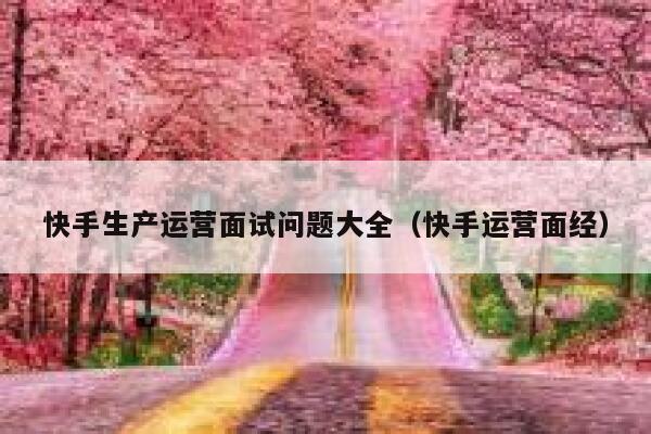 快手生产运营面试问题大全（快手运营面经）