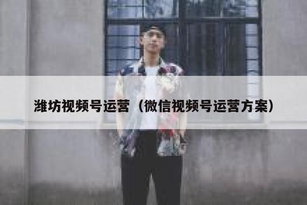 潍坊视频号运营（微信视频号运营方案）