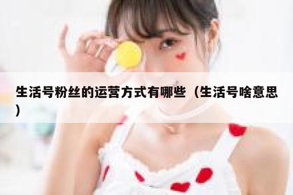 生活号粉丝的运营方式有哪些（生活号啥意思）