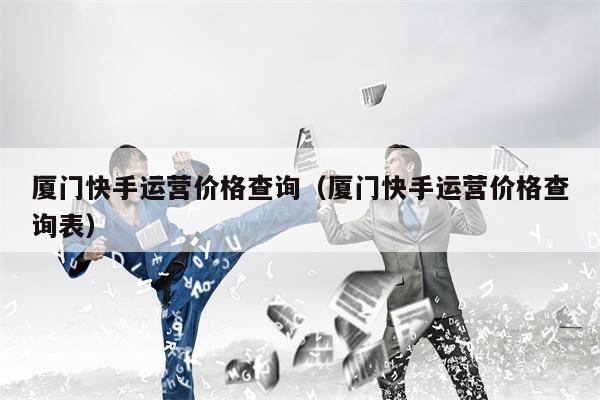 厦门快手运营价格查询（厦门快手运营价格查询表）